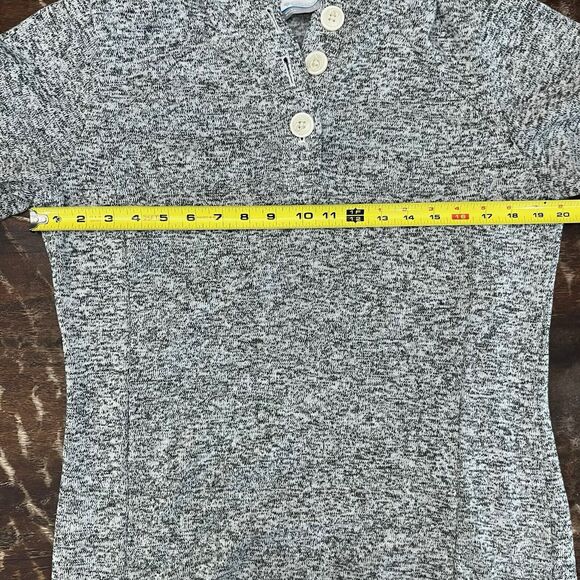 COLUMBIA Women's Hoodie 1/4 Button Sweatshirt Soft Fleece Gray Size Small - Picture 2 of 4